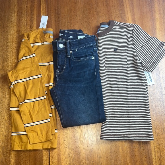 NWT 3 piece bundle slim jeans, 2 earth tone shirts,  size 6 - Picture 1 of 11